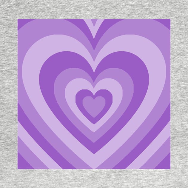 purple retro heart by queenofhearts